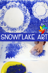 Preschool snowflake art