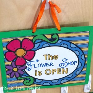 Flower Shop Dramatic Play Center for Preschoolers