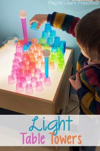 Light Table Towers STEM Building Challenge