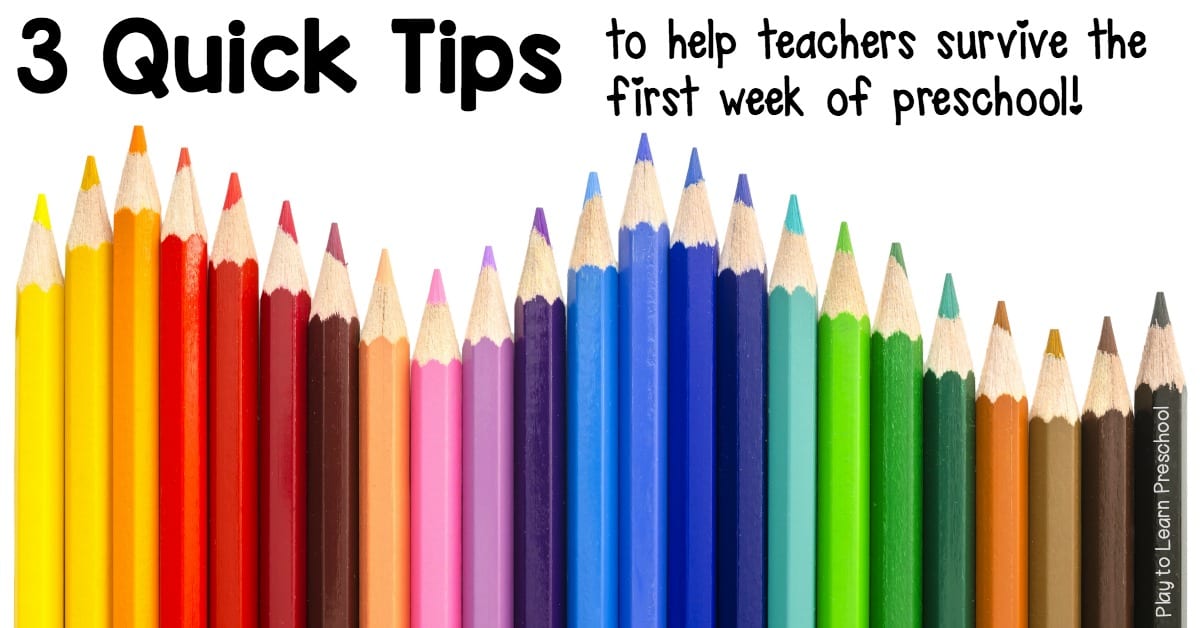 3 Quick Tips for the First week of Preschool