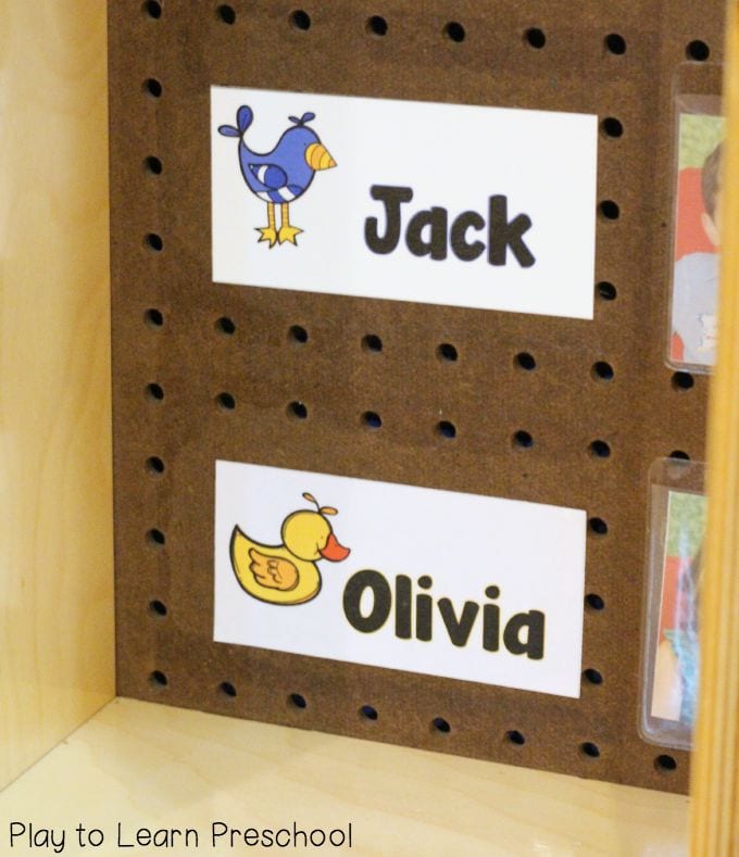 Name Labels in preschool