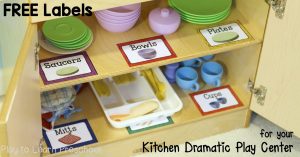 Kitchen Labels Home Living Dramatic Play