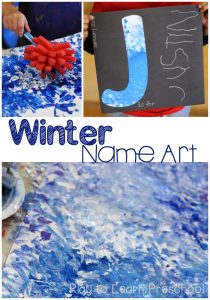 Winter Name Art