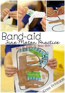 Band Aid Fine Motor Practice