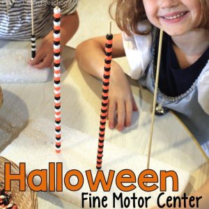 Halloween Fine Motor Bead Towers