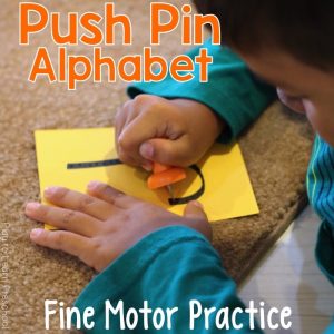 Fine Motor Push Pin Alphabet