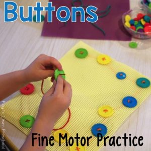 Fine Motor Learn to Sew Buttons