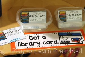 Library Dramatic Play Cards
