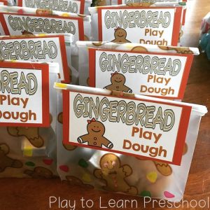 Gingerbread Play Dough Gift Tags