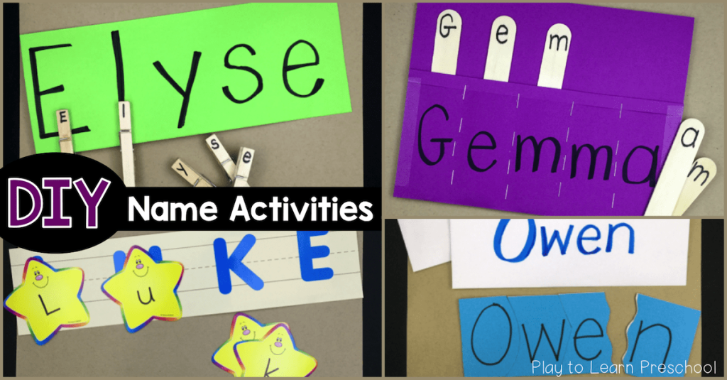 Name Activities for Preschoolers