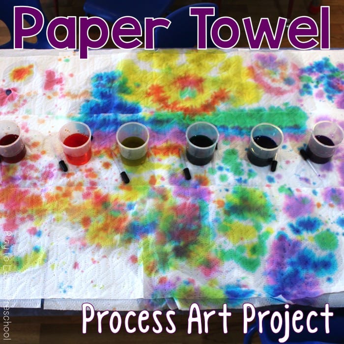 Art Paper Towel Tie Dye - Play to Learn Preschool