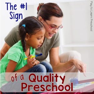 Sign of High Quality Preschool Classroom