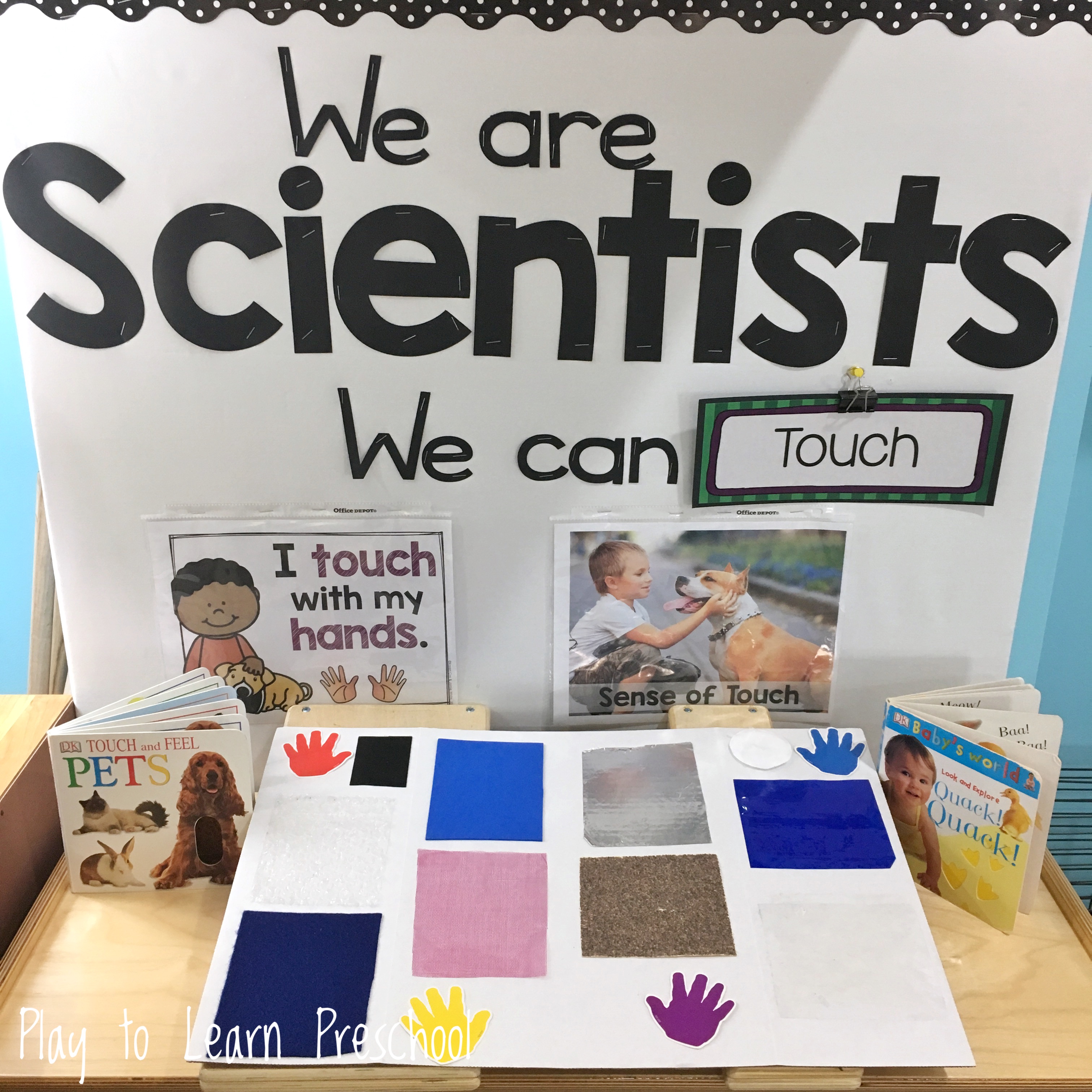 Sense of Touch Preschool Science Center