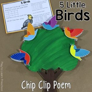 Beautiful Birds Chip Clip printable poem