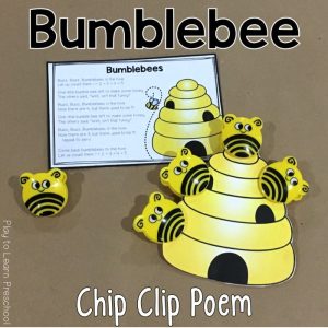Bumblebee Chip Clip printable poem