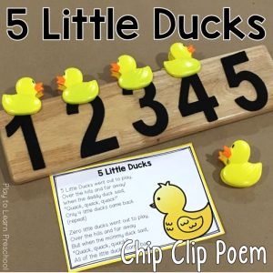 5 Little Ducks Printable Poem