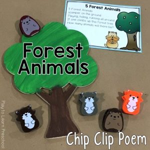 Forest Animals Woodland Animals Chip Clip Poem