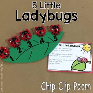 Ladybug Chip Clip Poem