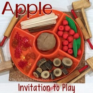Apple Cinnamon Play Dough Invitation to Play