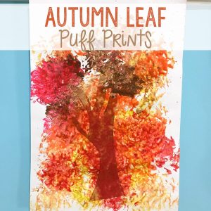 Autumn Leaf Puff Prints