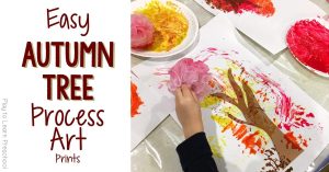 Autumn Tree Print Process Art Project for Preschoolers