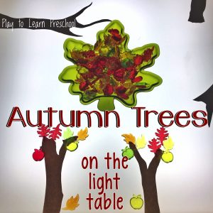 Autumn Tree Art on the Light Table