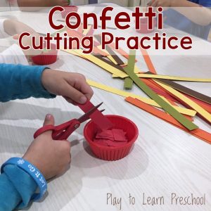 Confetti Cutting Practice Process Art and Free Printable