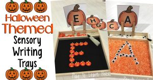 Halloween Writing Trays - Sensory Alphabet Practice for October