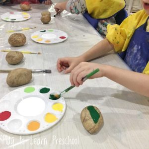 Pet Rock Process Art Project for preschoolers