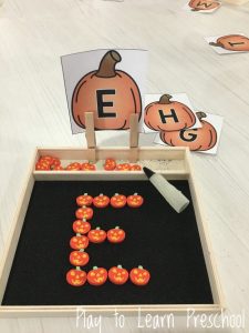 Halloween Writing Trays for Emergent Writers