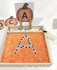Halloween Writing Trays for Emergent Writers