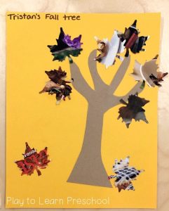 Magazine Leaf Trees Learn to use a Glue Stick Art Project