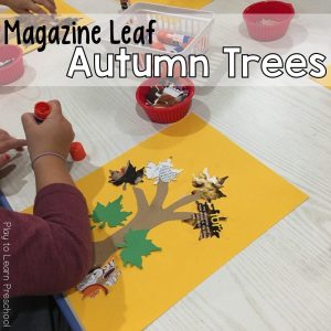 Magazine Leaf Trees Learn to use a Glue Stick Art Project
