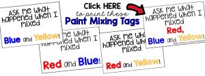 Explore Color Theory with Paint Preschool Art Free Printable Tags