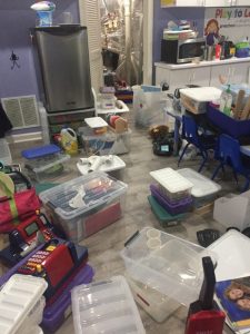 Organizing classroom supplies
