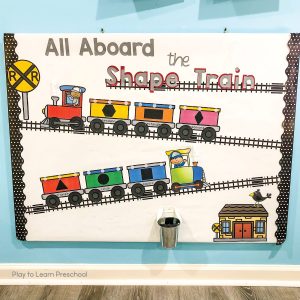 Shape Train Interactive Bulletin Board for Preschoolers