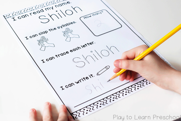 Customizable Name Practice Activities - Play to Learn Preschool