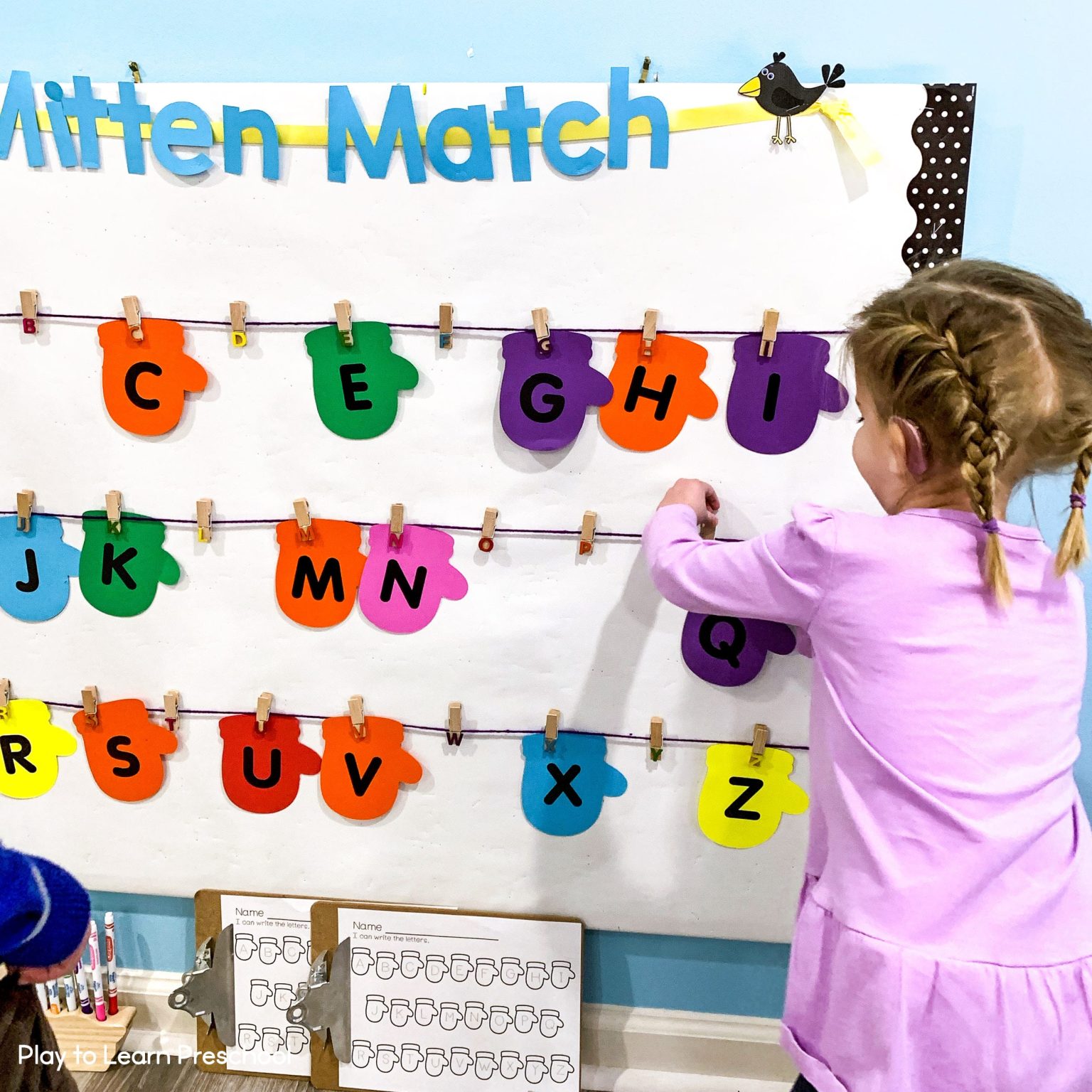 Mitten Matching Bulletin Board