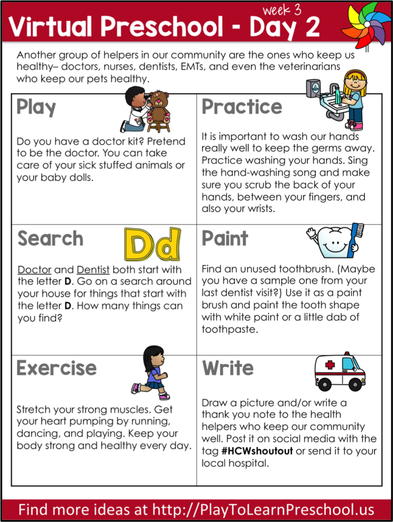 Free Virtual Preschool - online Circle Time videos - Play to Learn ...