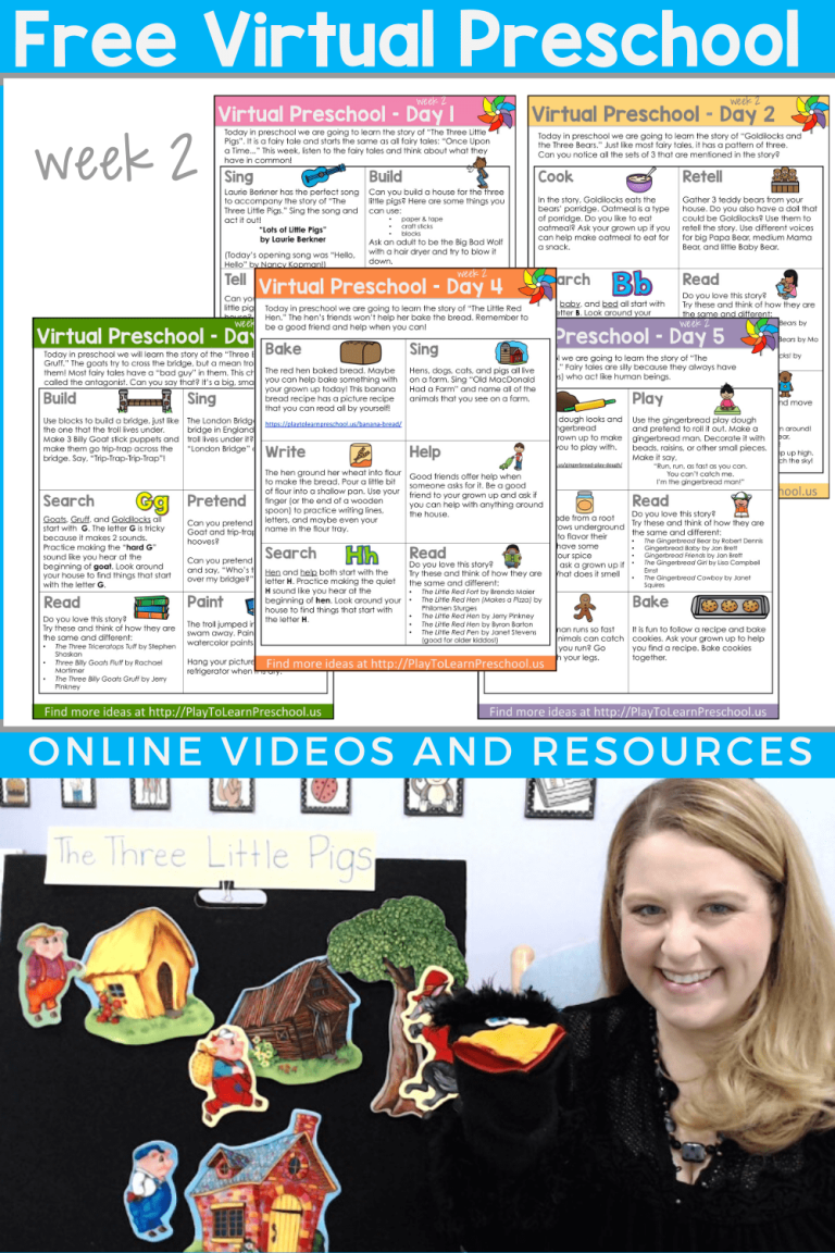 Virtual Preschool Circle Time - Fairy Tales - Play to Learn Preschool
