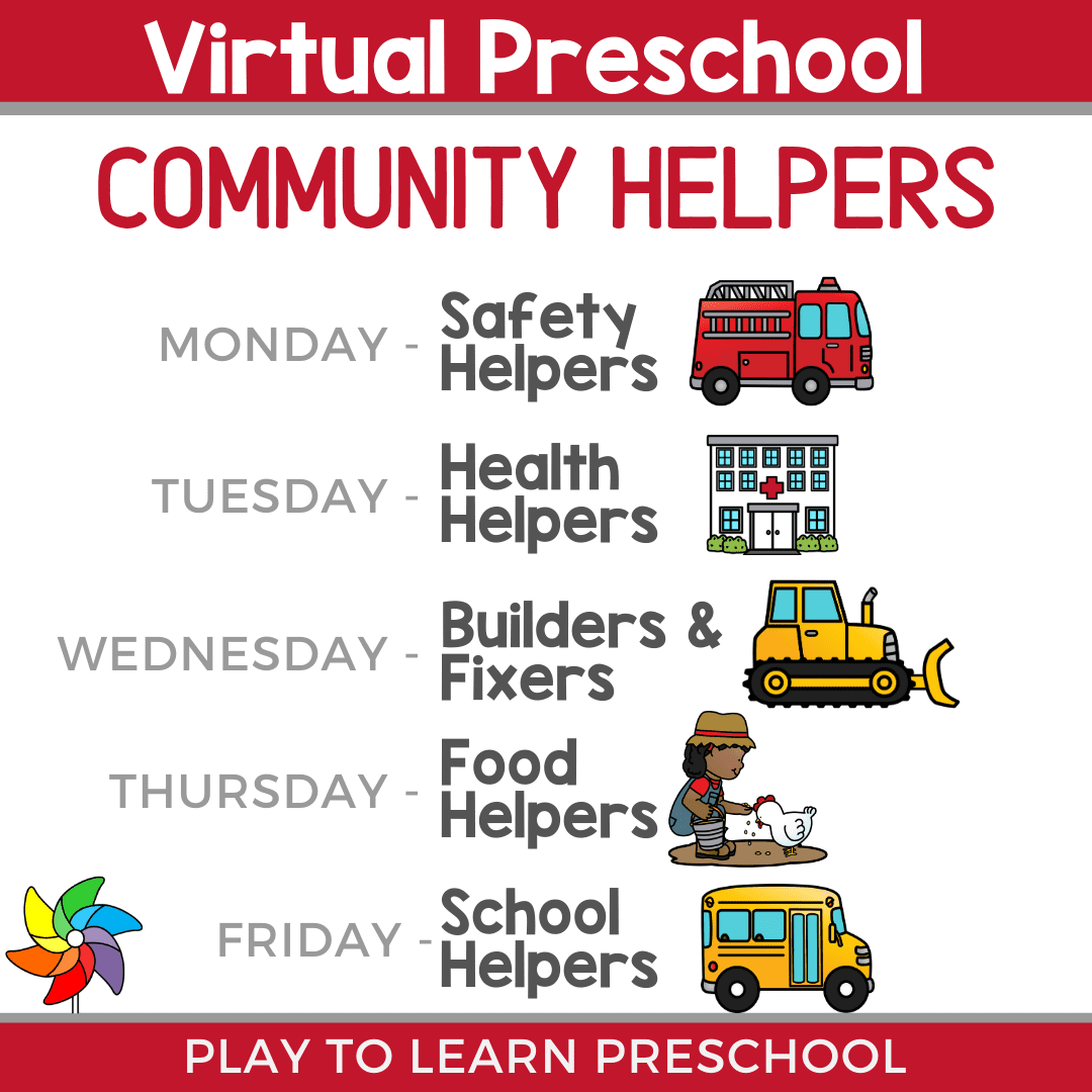 Community Helpers Circle Time - Virtual Preschool