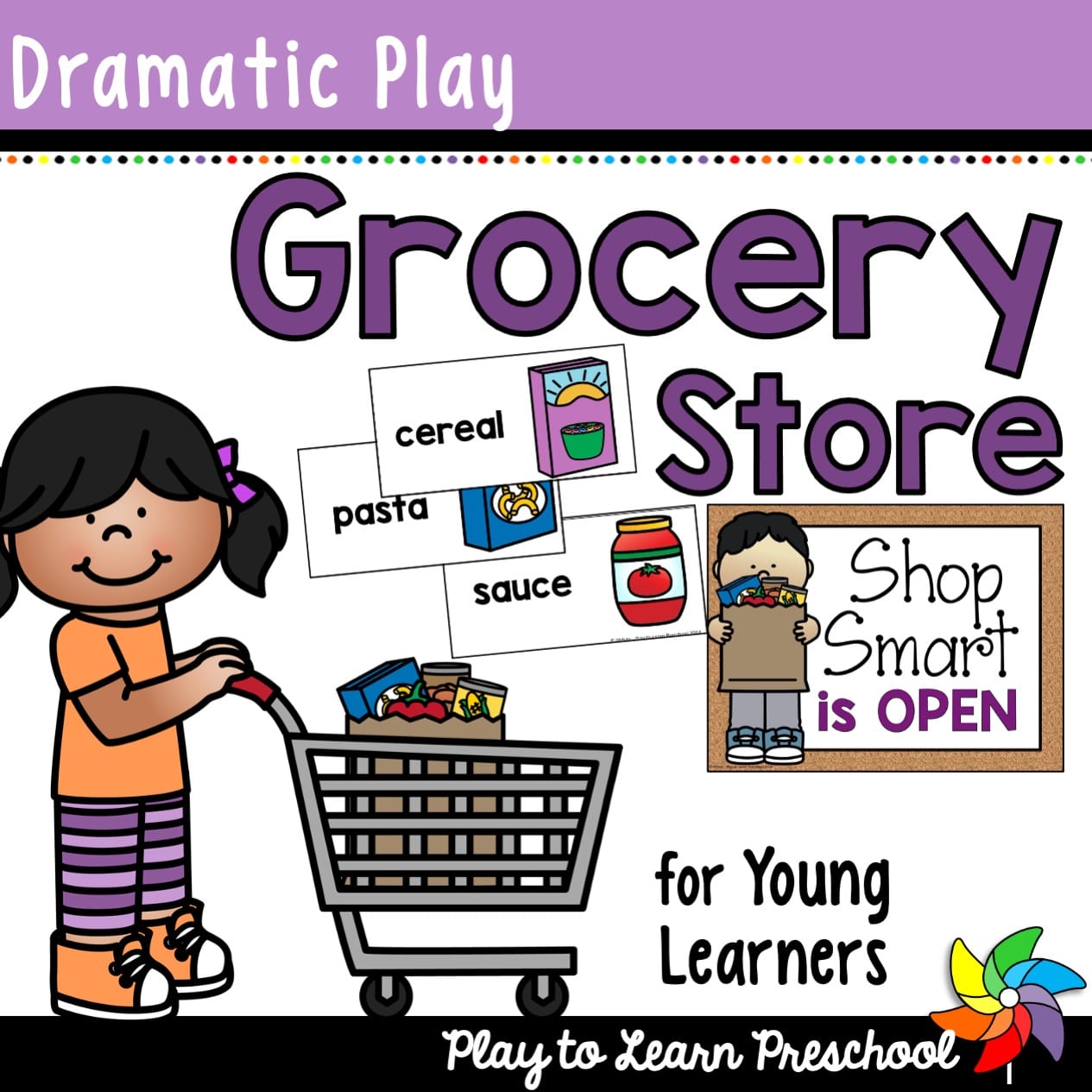 Grocery Store Dramatic Play Center for Preschoolers