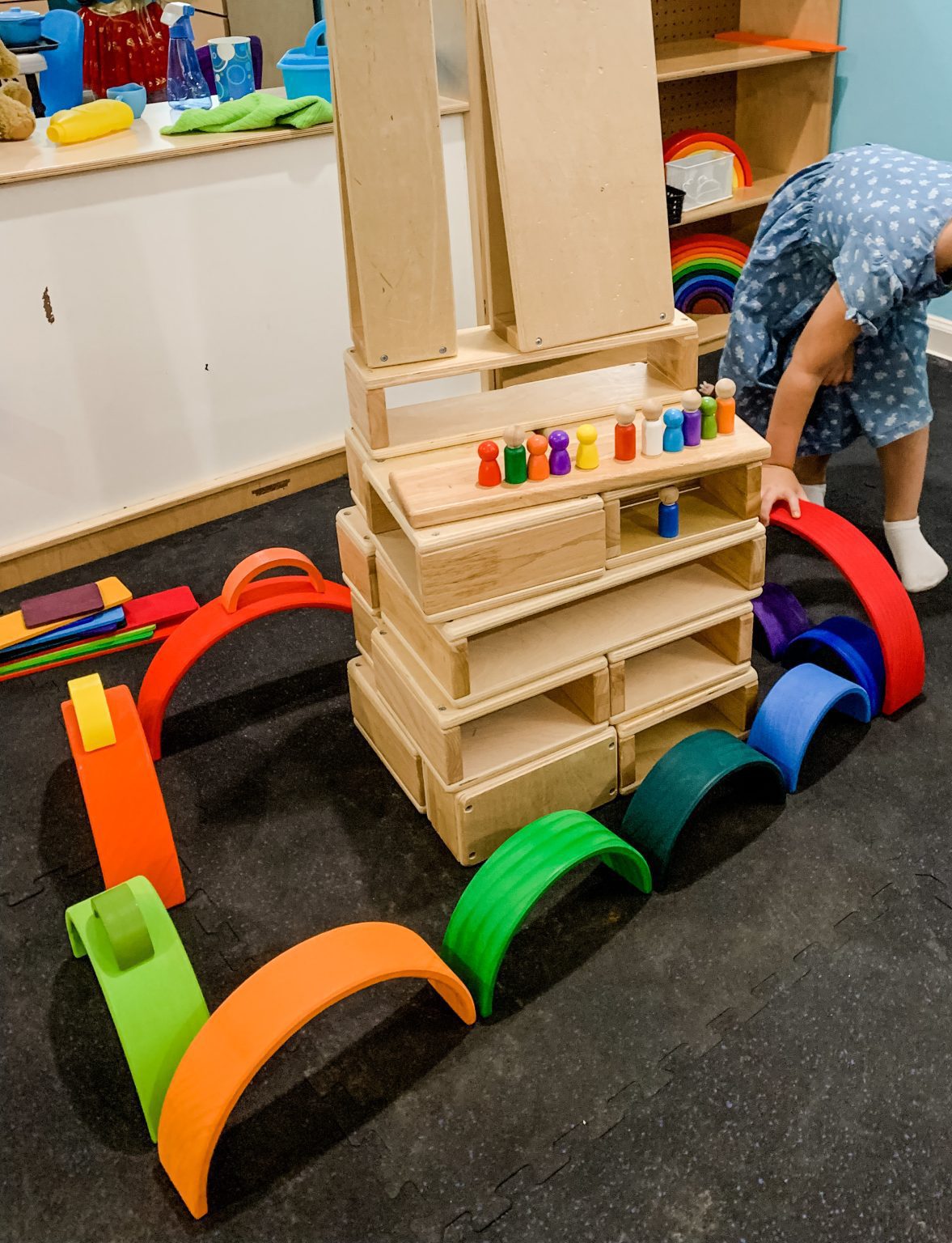 Rainbow Stacking Blocks for Colorful STEAM