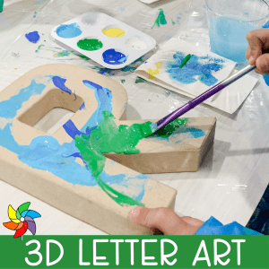 3D Letter Art Process Art Project