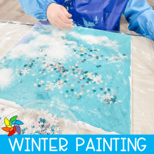 Winter Process Art Painting