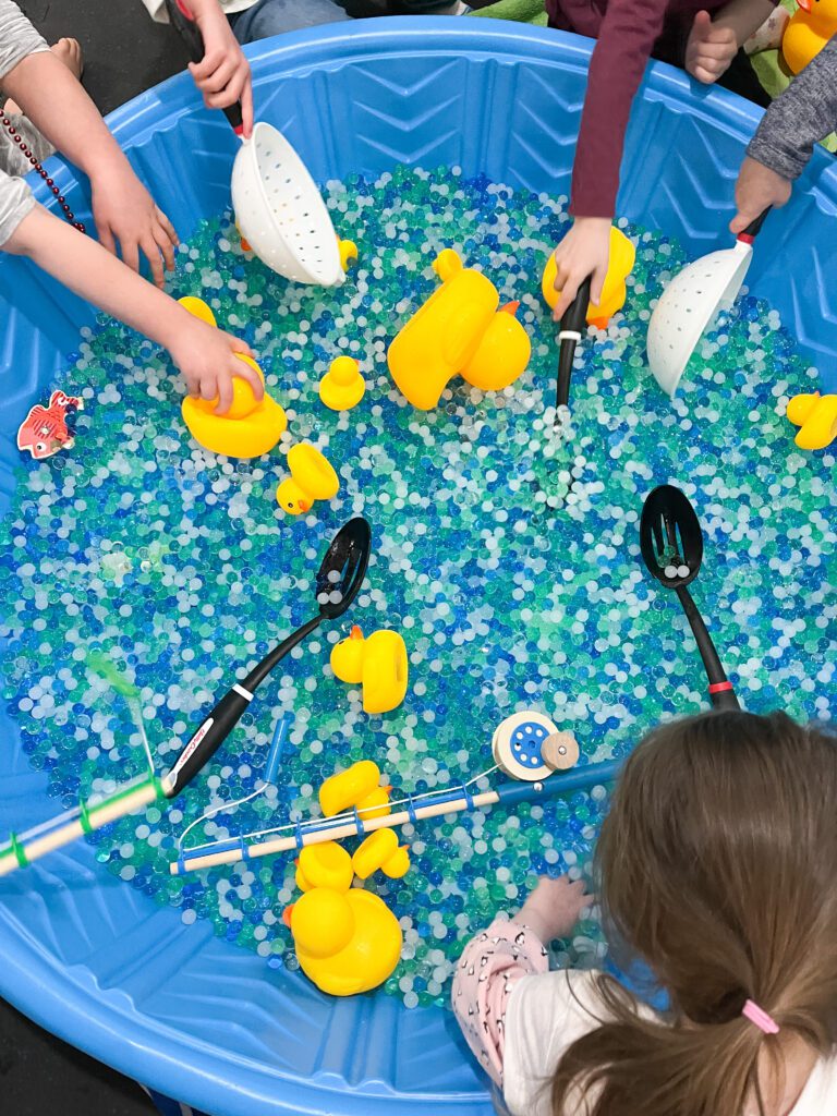 water beads sensory play