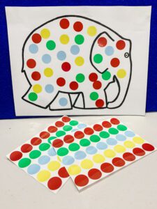 Elephant sticker dot art