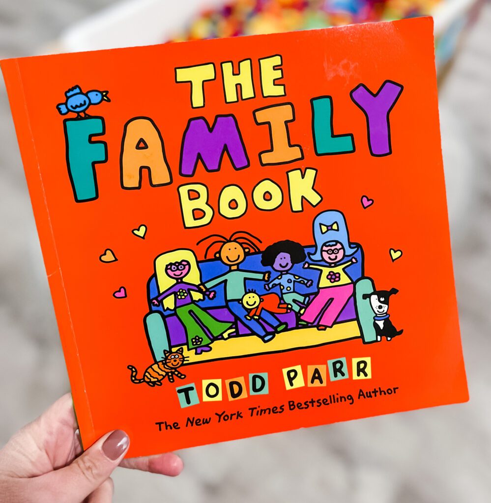 Family sensory bin book todd parr