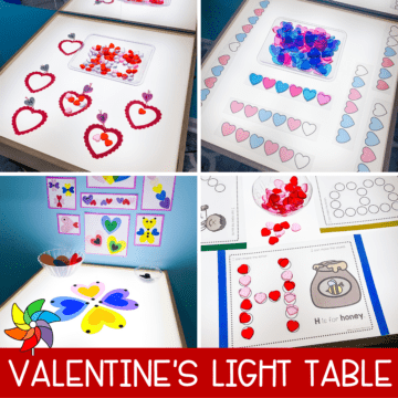 Valentine's Day light table
