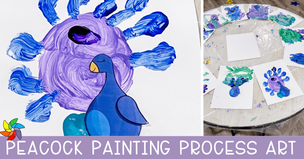 peacock process art